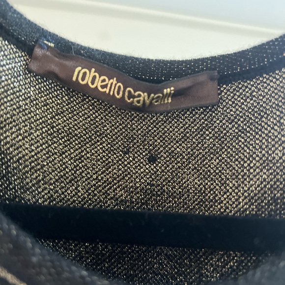 Roberto Cavalli Mini Wood Dress with Gold Lining - Picture 5 of 7